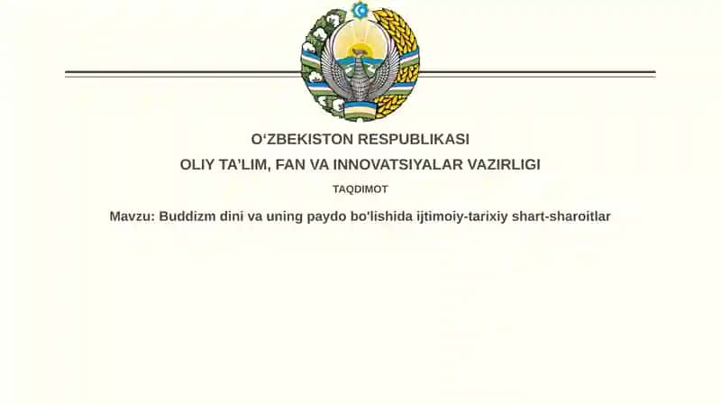Buddizm ta'limotining mohiyati 1