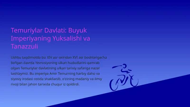 Temuriylar Davlati: Buyuk Imperiyaning Yuksalishi va Tanazzuli 1
