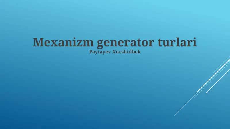 Asinxron generatorlar 1