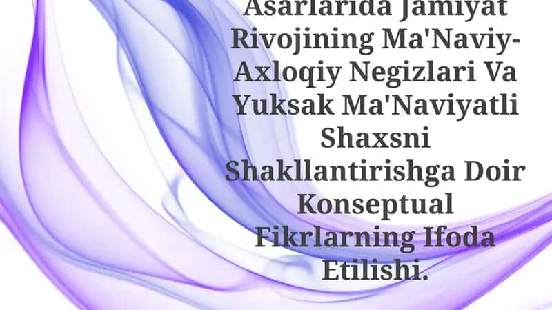 Ma’naviy-axloqiy taraqqiyotning kontseptual asoslari 1