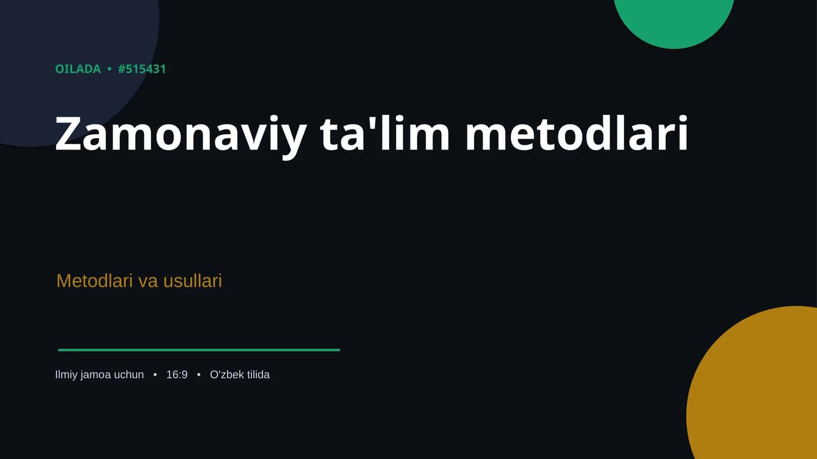Zamonaviy ta'lim metodlari 1