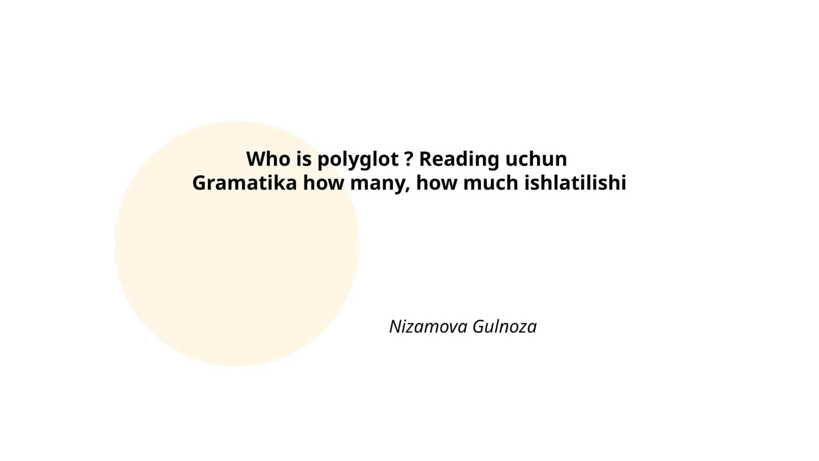 Polyglot kimdir? O'qish uchun 1