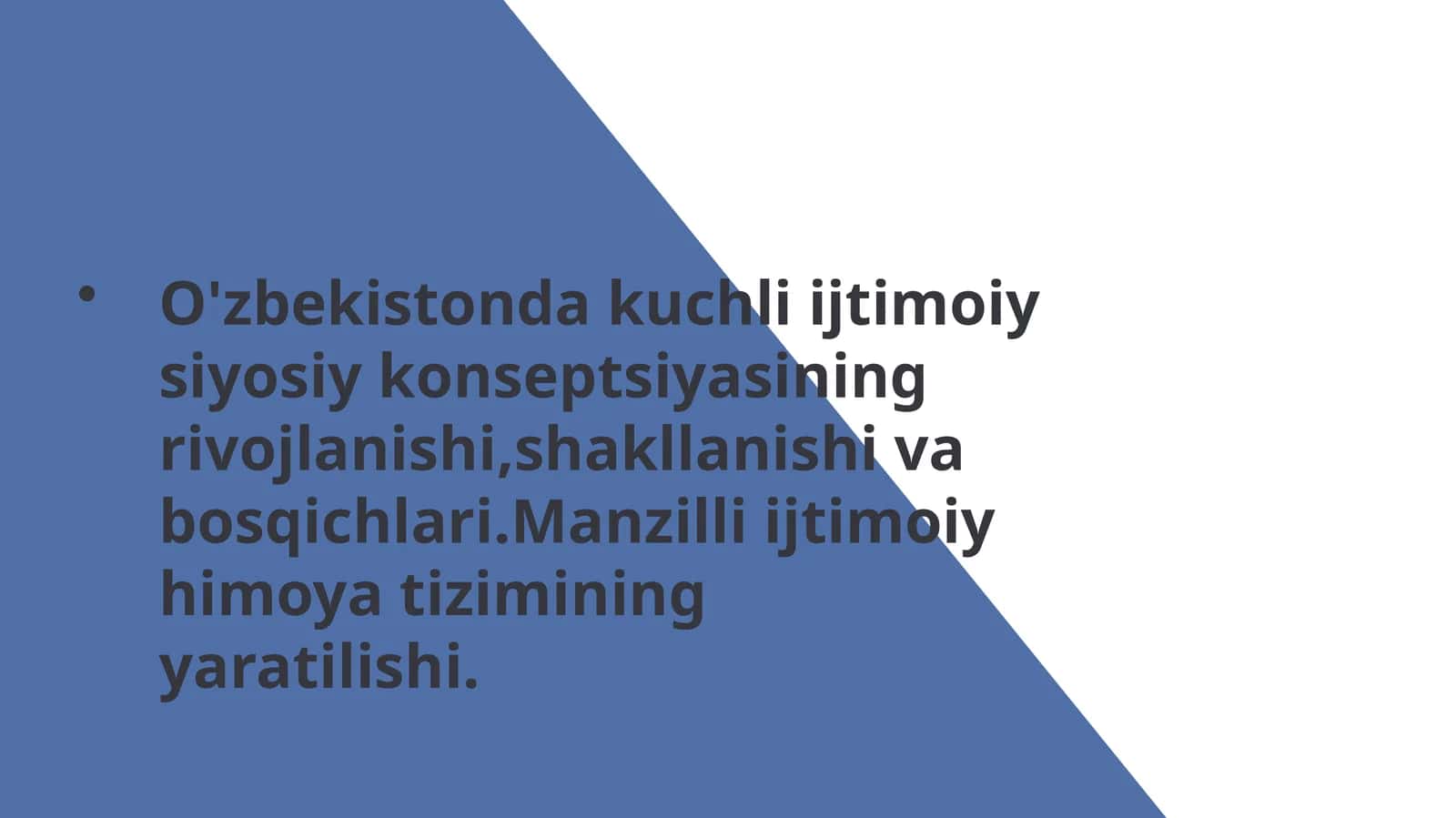 Ijtimoiy Himoya Siyosati 1