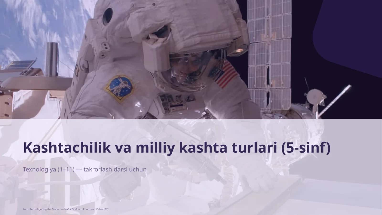 Kashtachilik va milliy kashta turlari (5-sinf) 1