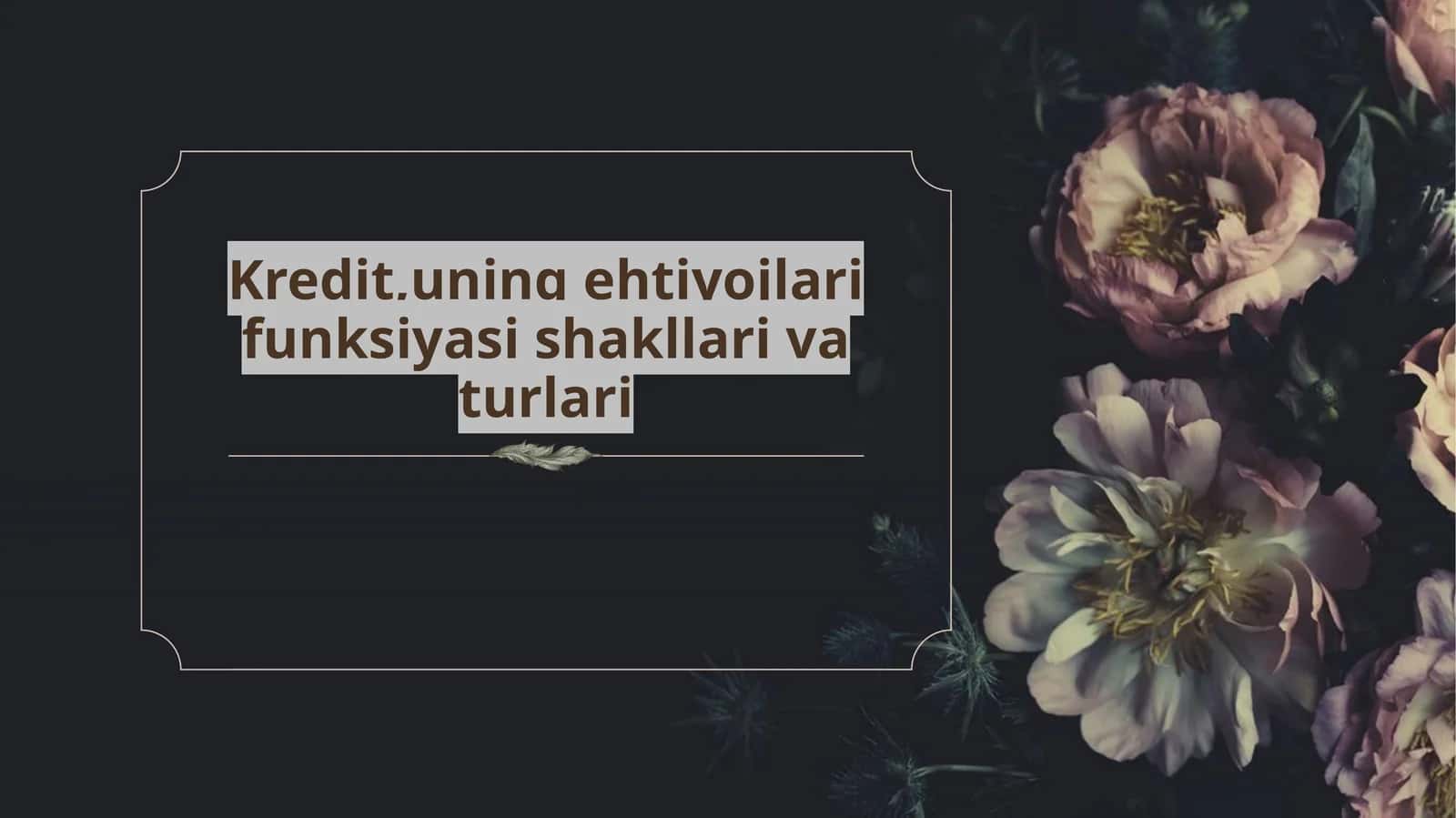 Kredit,uningehtiyojlarifunksiyasishakllarivaturlari 1