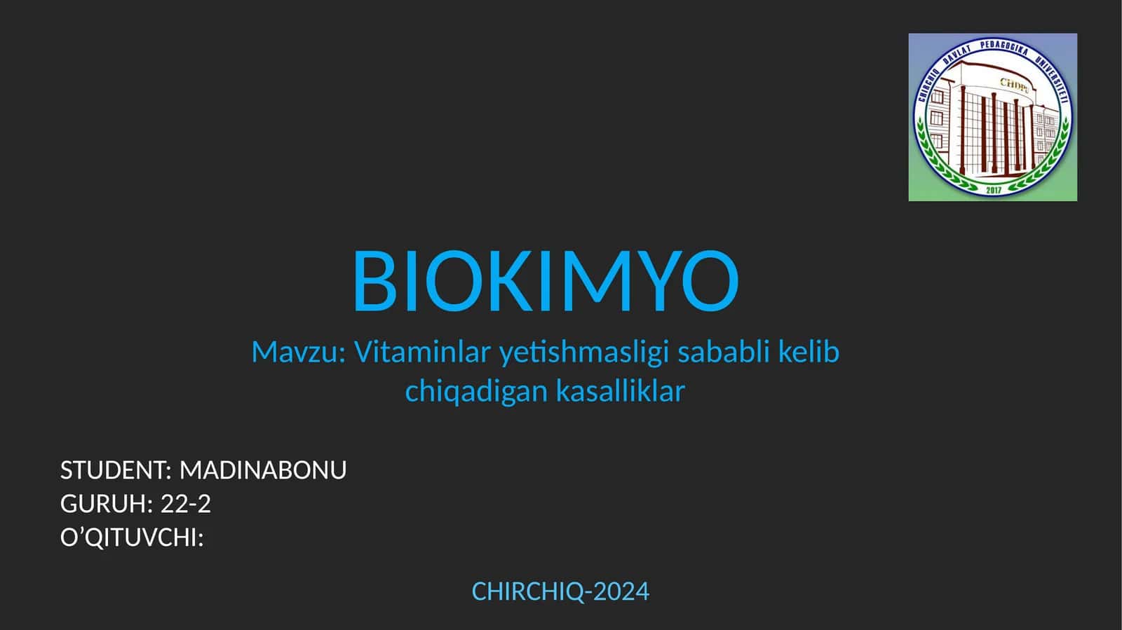Vitaminlar yetishmasligi sababli kelib chiqadigan kasalliklar 1