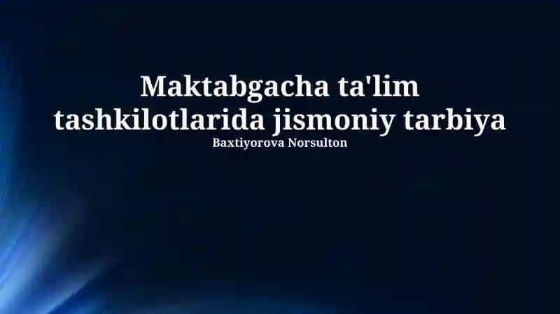 Jismoniy tarbiya
