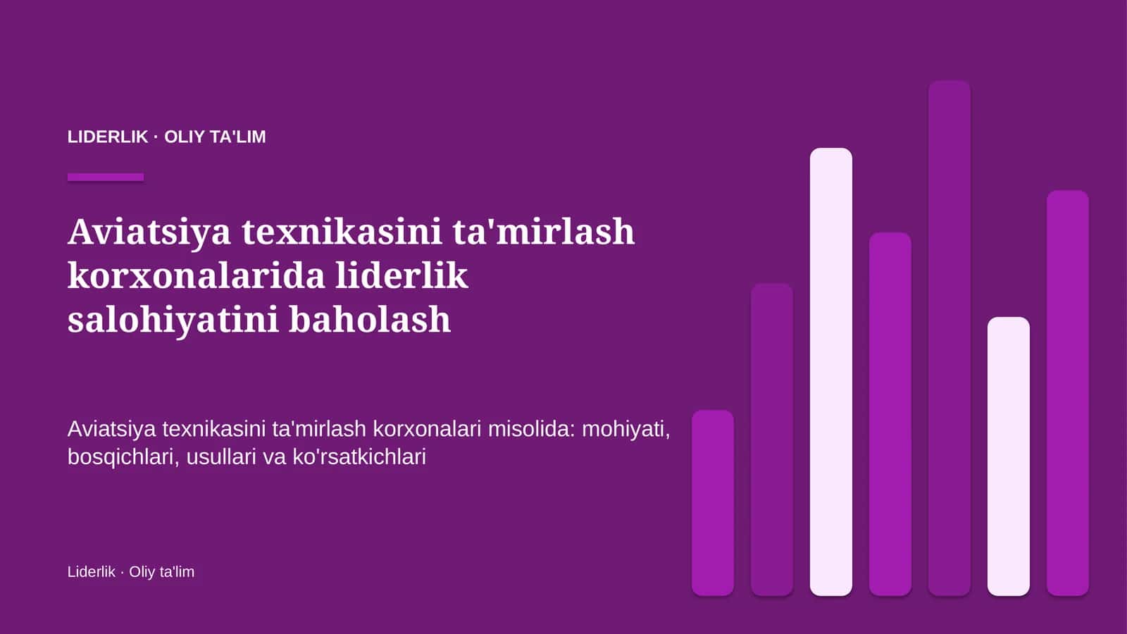 aviatsiya texnikasini ta'mirlash korxonalarida liderlik salohiyatini baholash 6614 1
