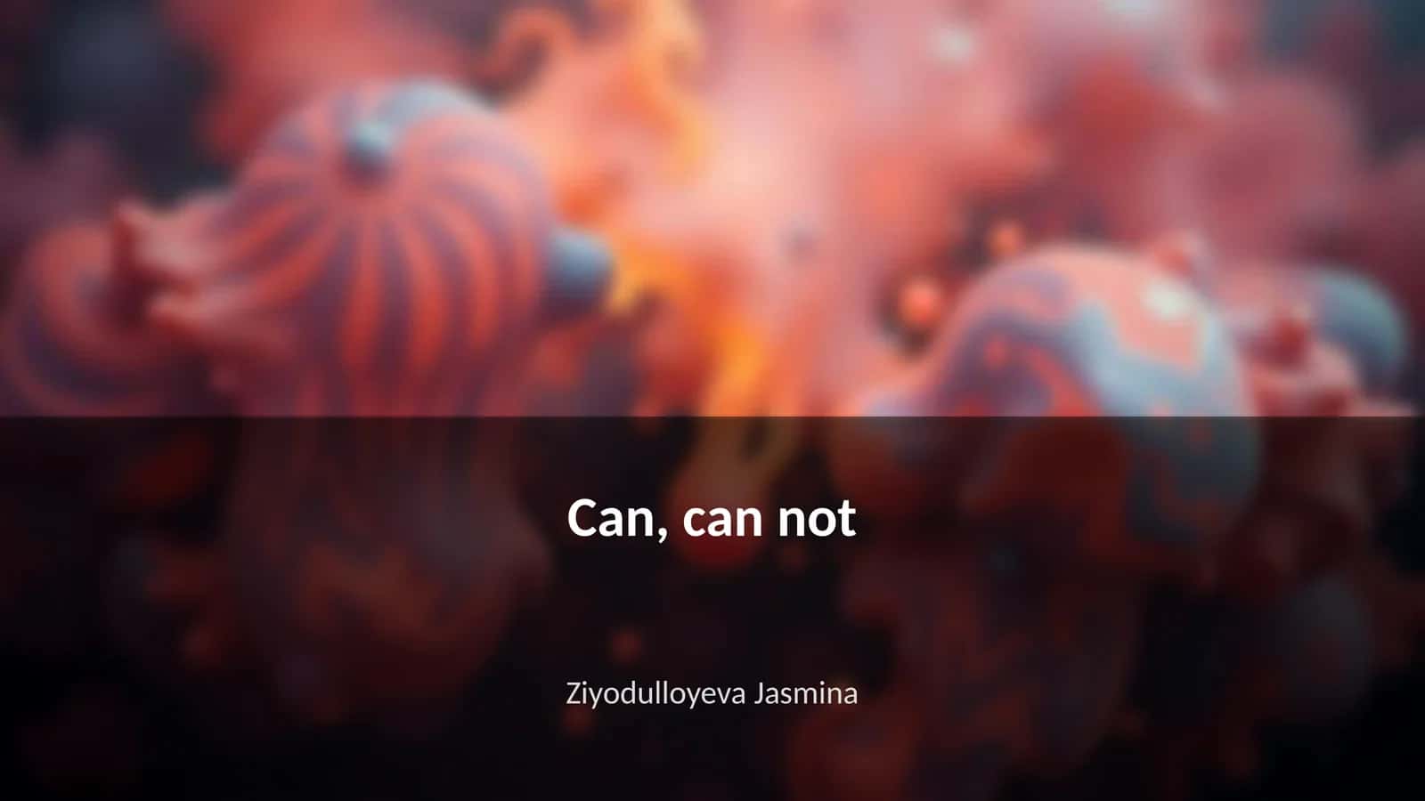 Can, can not 1