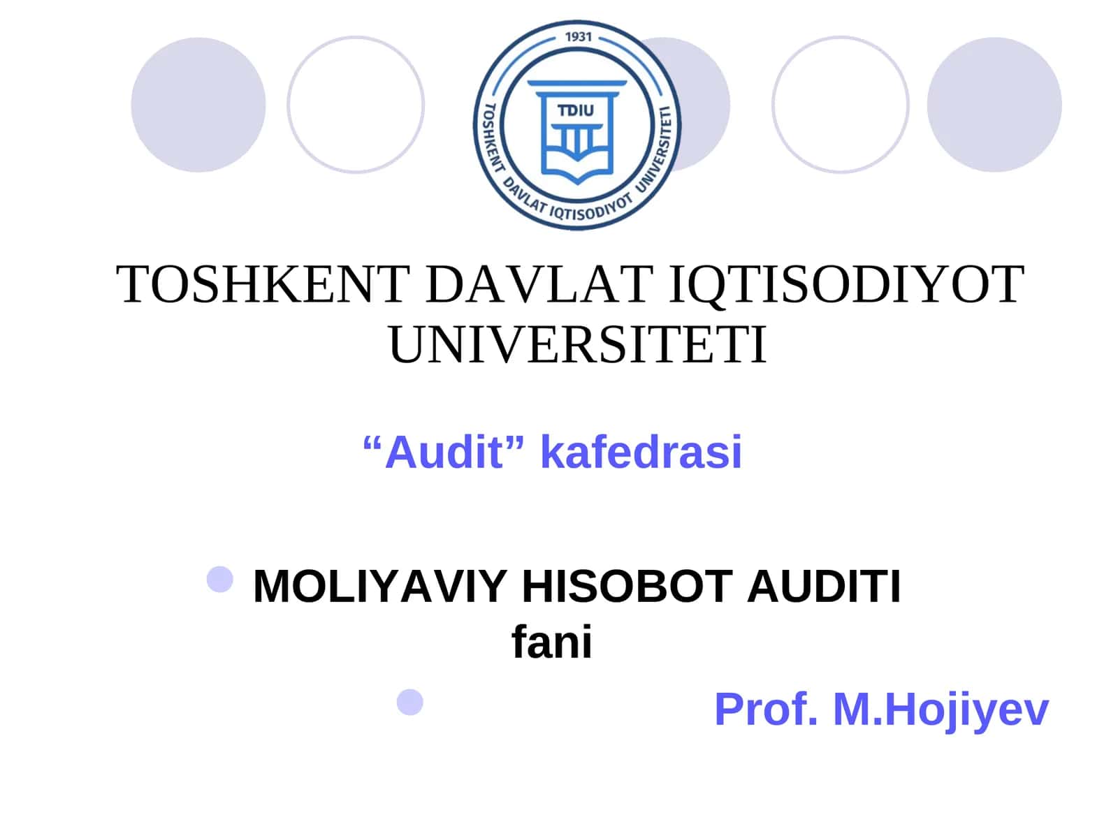 MOLIYAVIY HISOBOT AUDITIfani 1