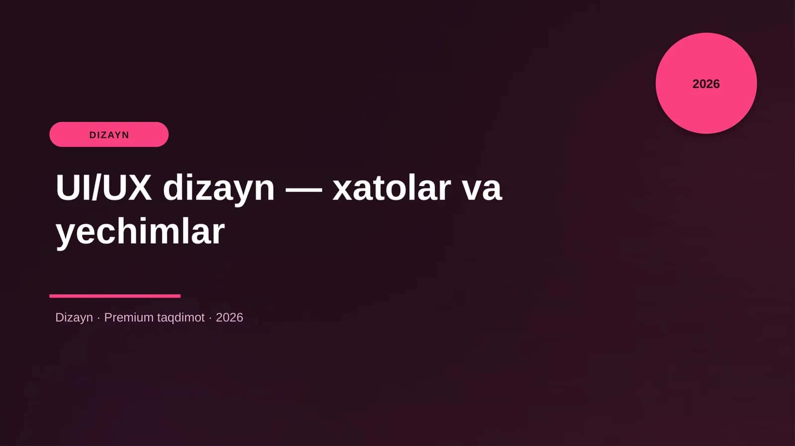 UI/UX dizayn — xatolar va yechimlar 1