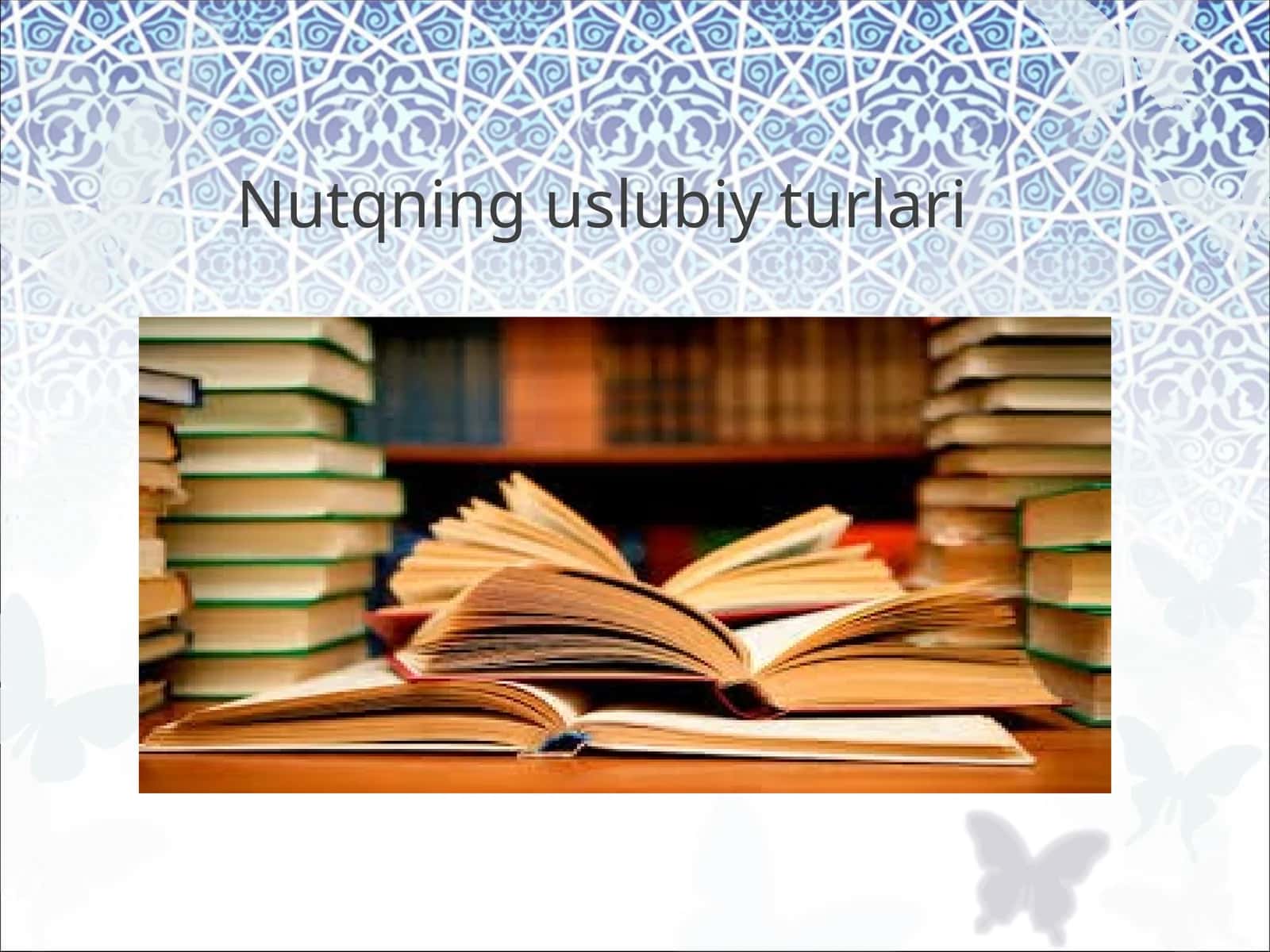 Nutqning uslubiy turlari 1