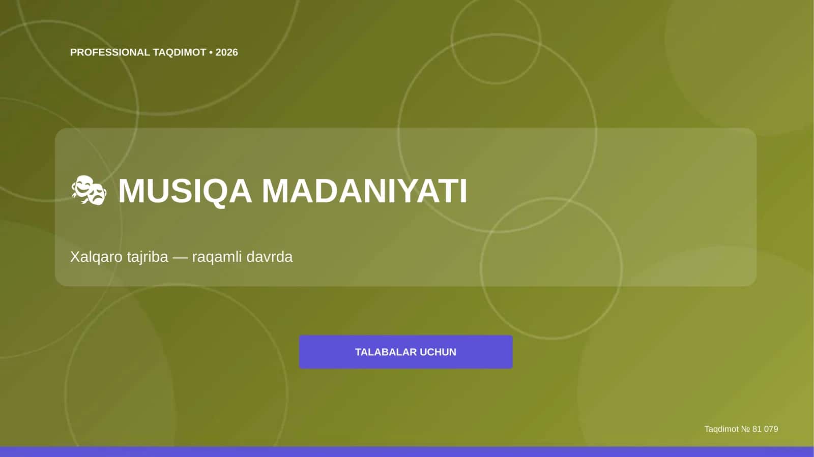 MUSIQA MADANIYATI 1