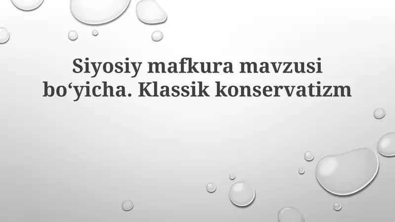 Klassikkonservatizm 1