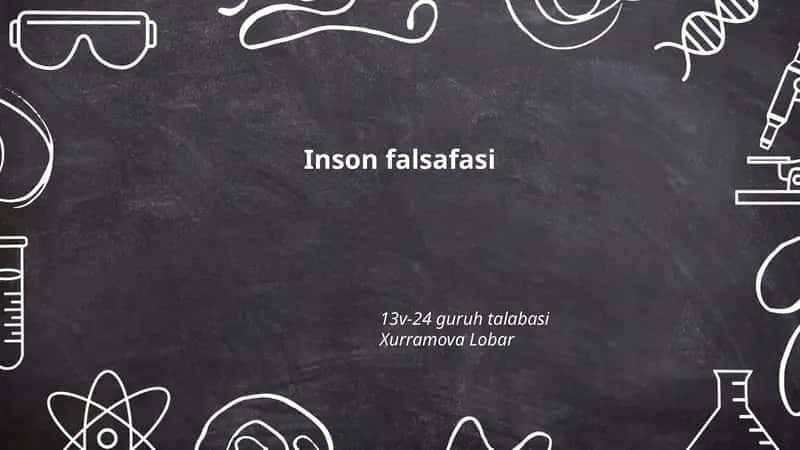 Inson falsafasi 1