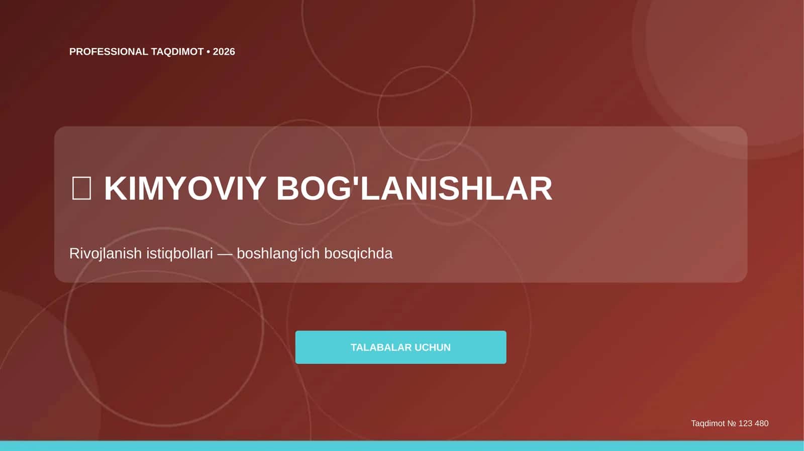 KIMYOVIY BOG'LANISHLAR 1
