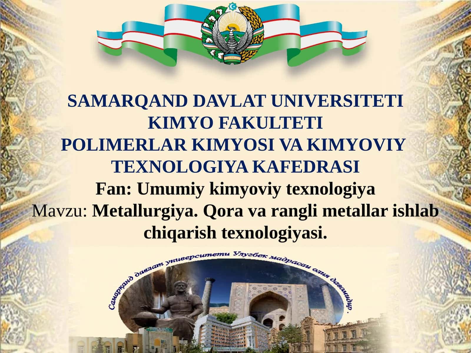 Metallurgiya.Qoravaranglimetallarishlabchiqarishtexnologiyasi 1