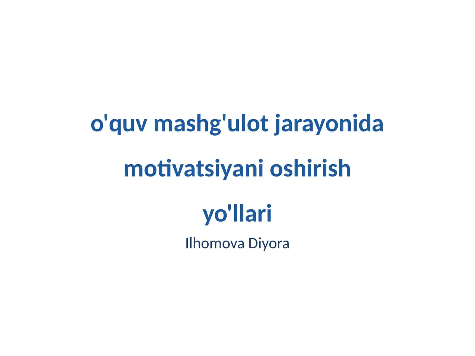 Motivatsiyaning Asosiy Nazariyalari 1