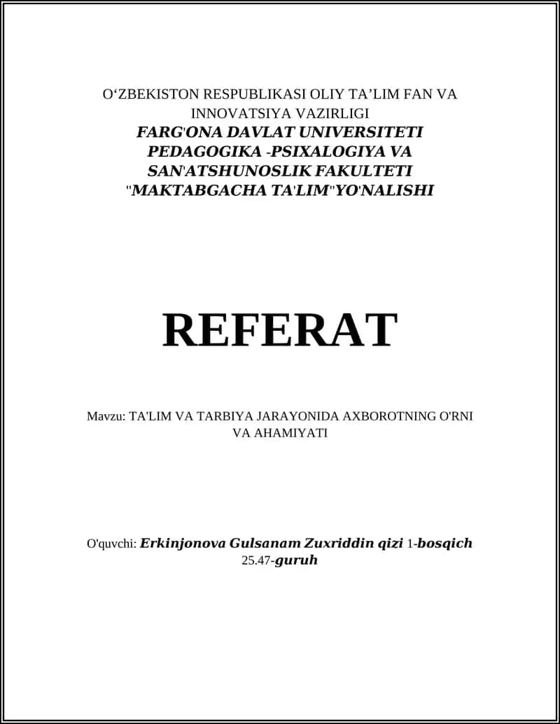 MAKTABGACHA TA'LIM 1
