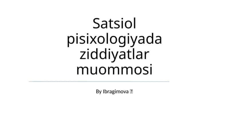 Mojarolarni hal qilish strategiyasi 1