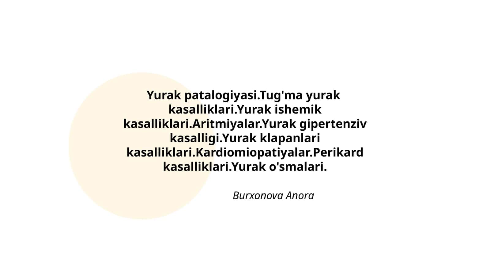 Yurak patalogiyasi 1