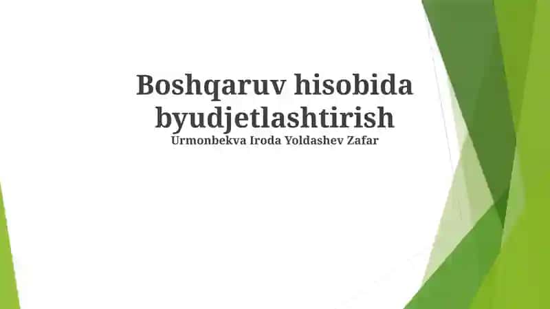 Byudjetlashtirish