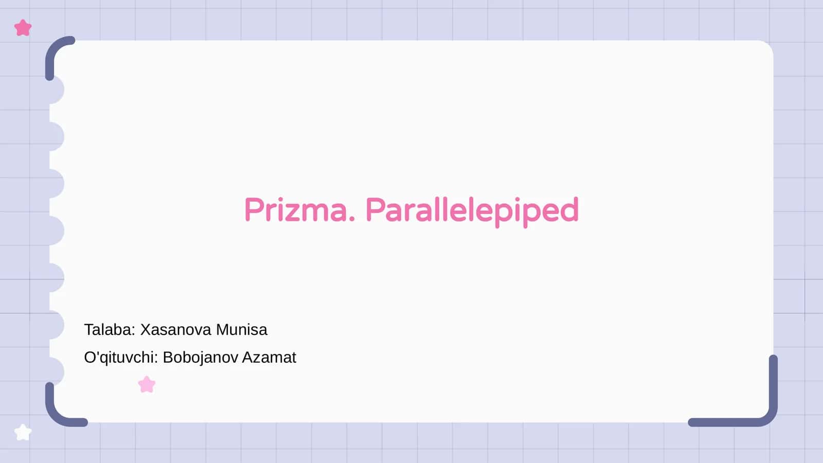 Prizma va Parallelepiped 1