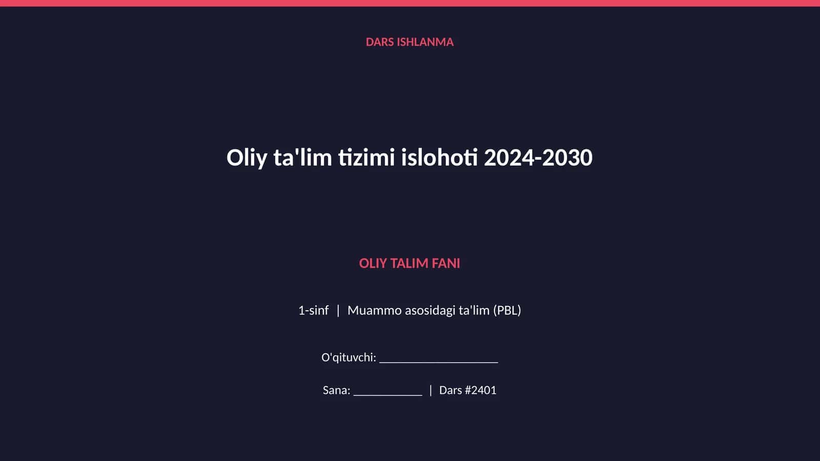 Oliy ta'lim tizimi islohoti 2024-2030 1
