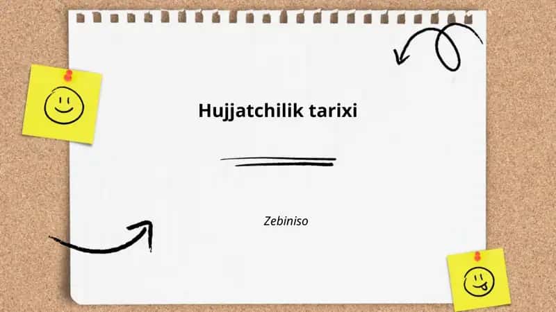 Hujjatchilik tarixi 1