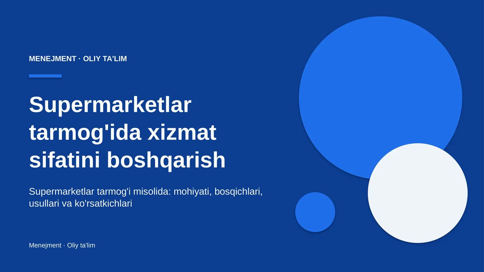 supermarketlar tarmog'ida xizmat sifatini boshqarish 6116 1