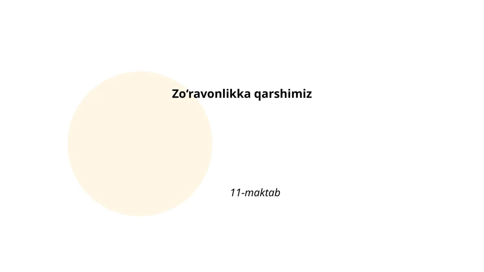Zo‘ravonlikka qarshimiz 1