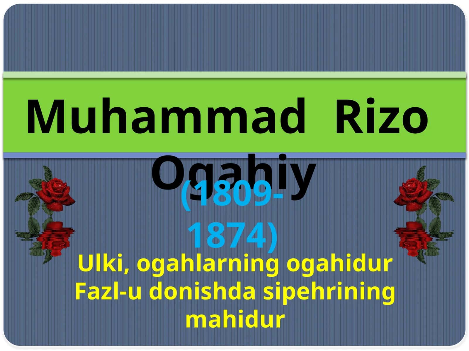 Muhammad Rizo Ogahiy 1