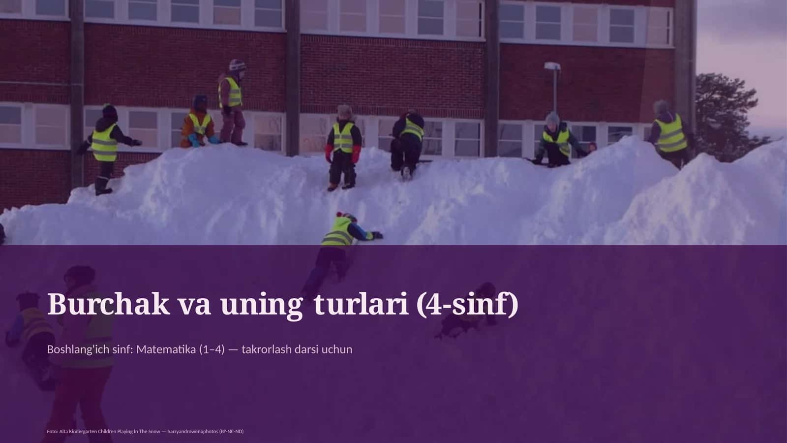 Burchak va uning turlari (4-sinf) 1
