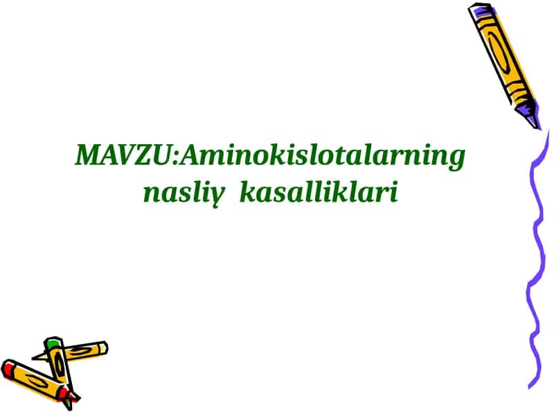 Aminokislotalarning nasliy kasalliklari 1