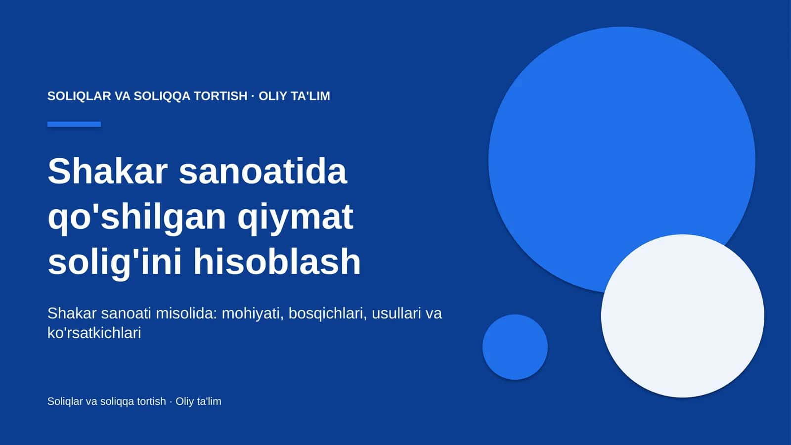 shakar sanoatida qo'shilgan qiymat solig'ini hisoblash 3664 1