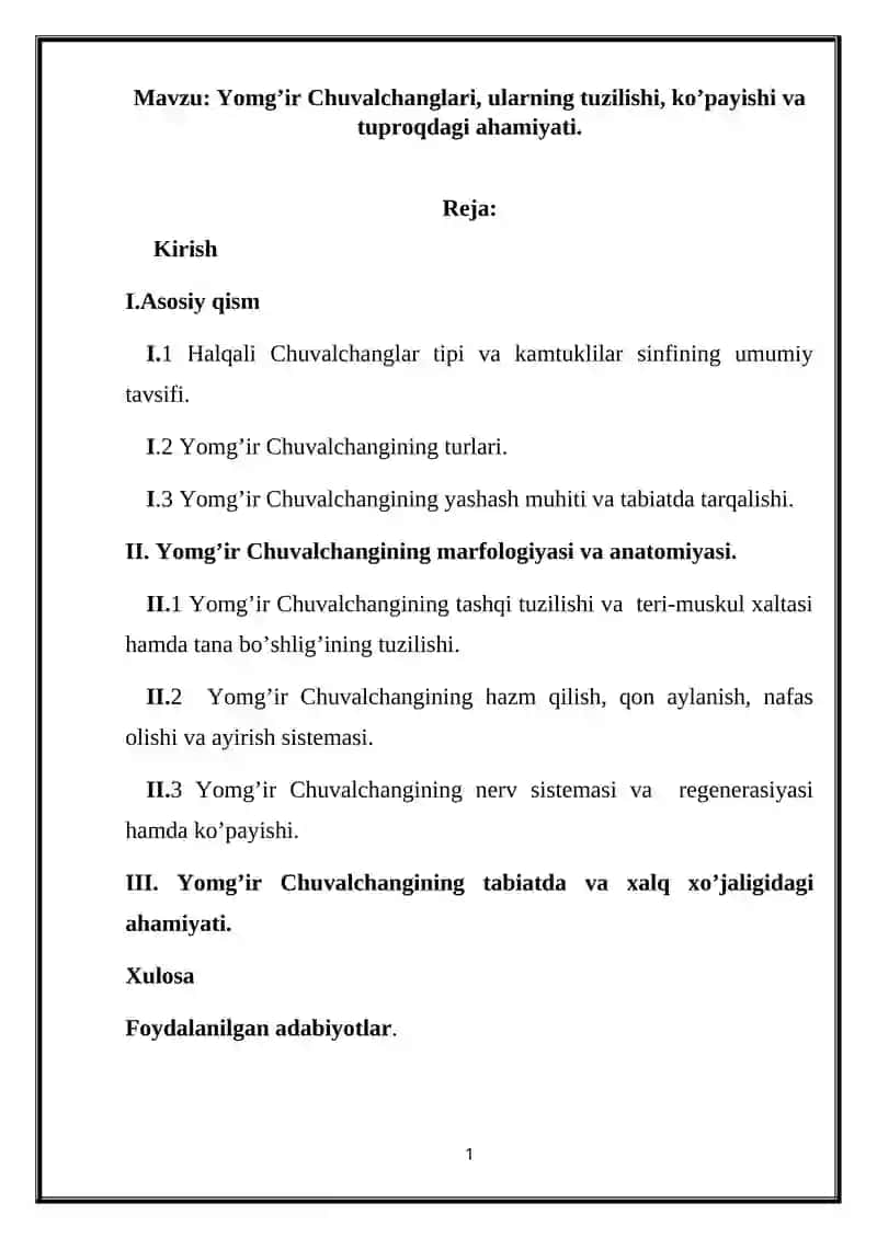 Yomg’ir Chuvalchanglari