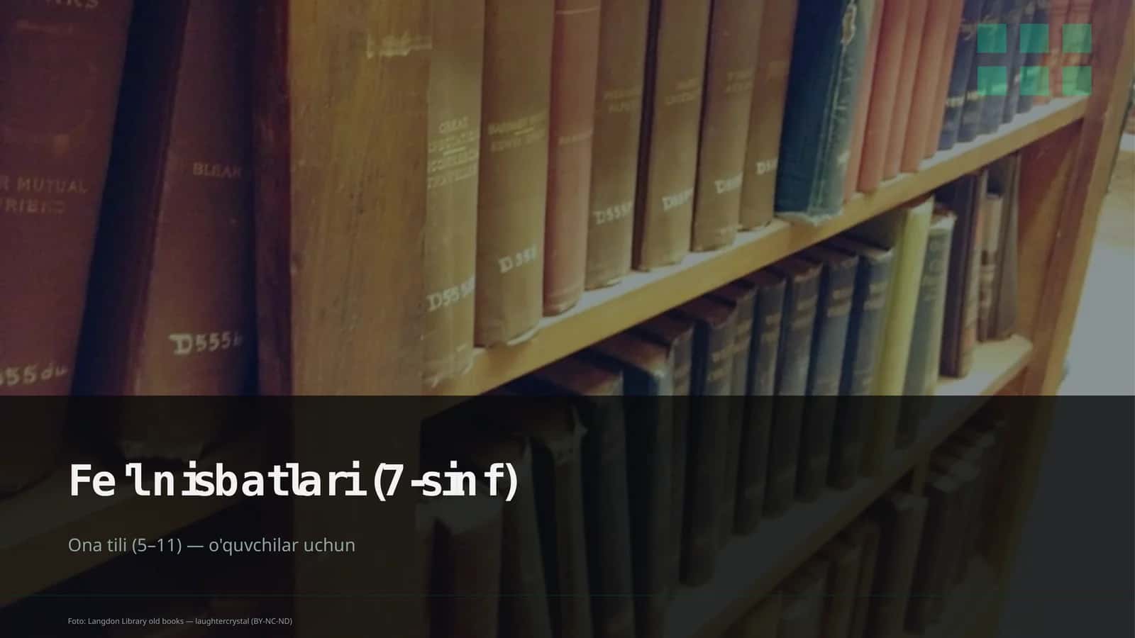Fe'l nisbatlari (7-sinf) 1