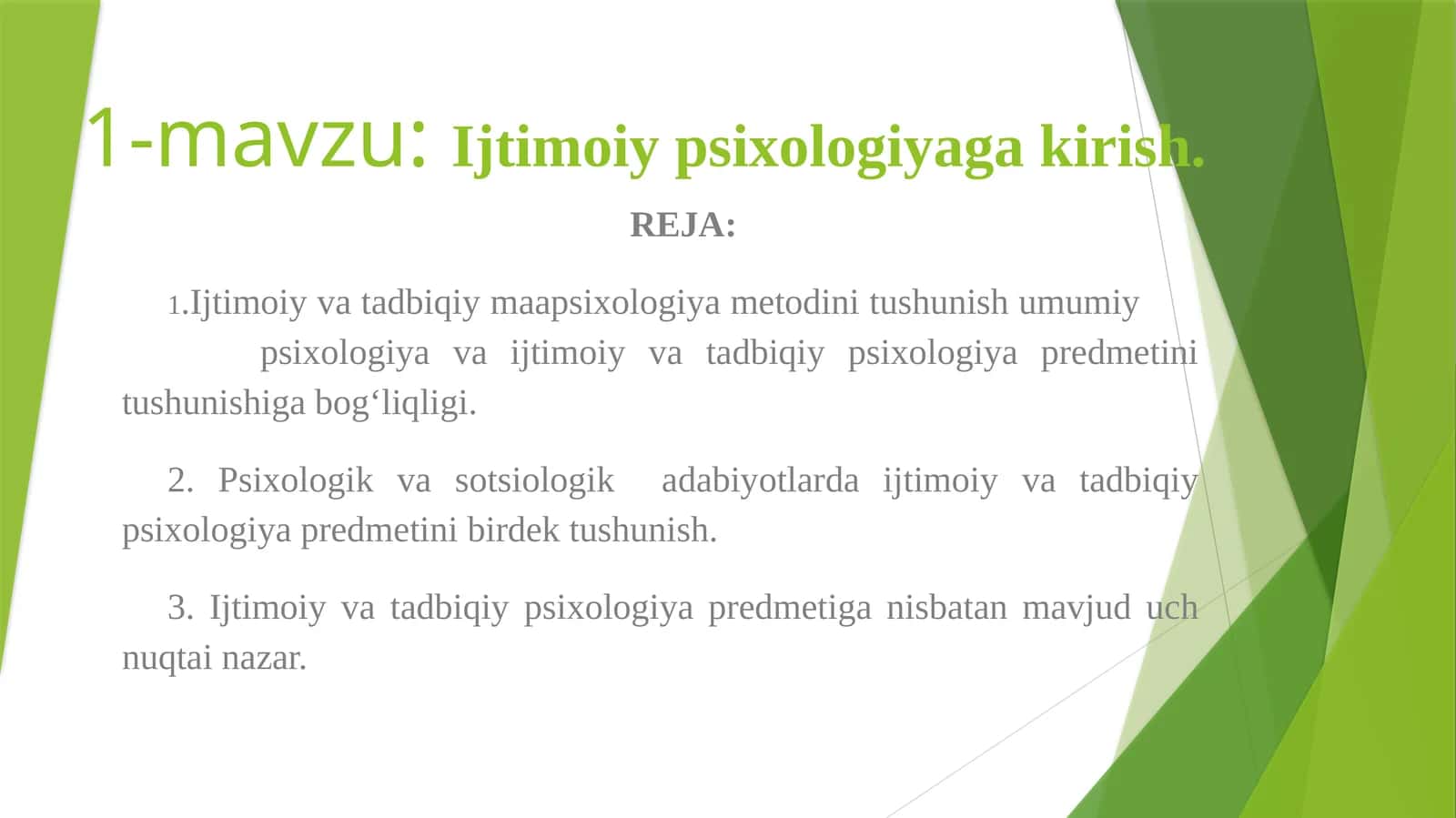 Ijtimoiy psixologiyaga kirish 1