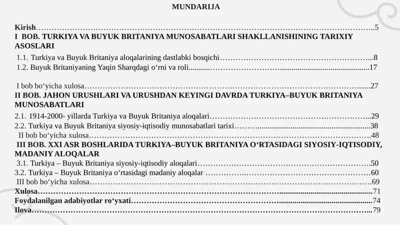 TURKIYA VA BUYUK BRITANIYA MUNOSABATLARI SHAKLLANISHINING TARIXIY 1