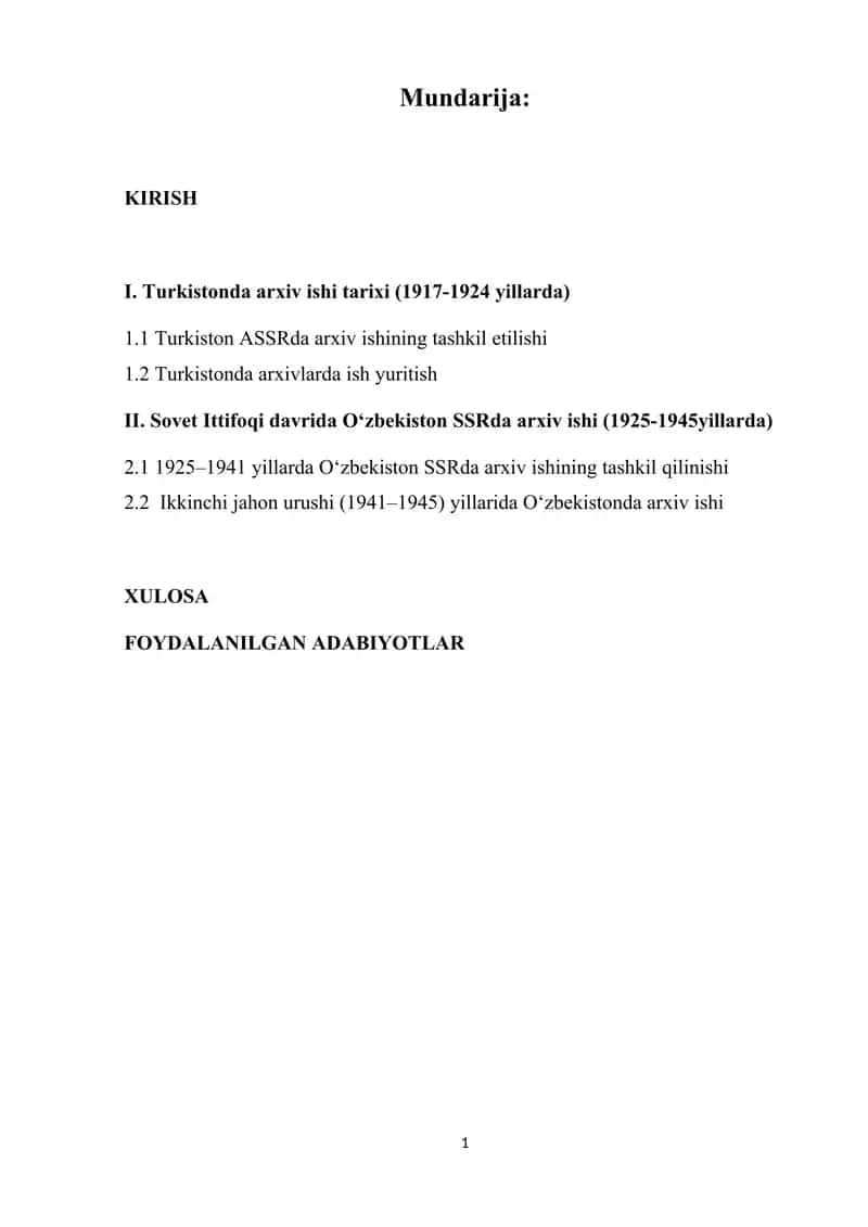 Turkistonda arxiv ishi. 1