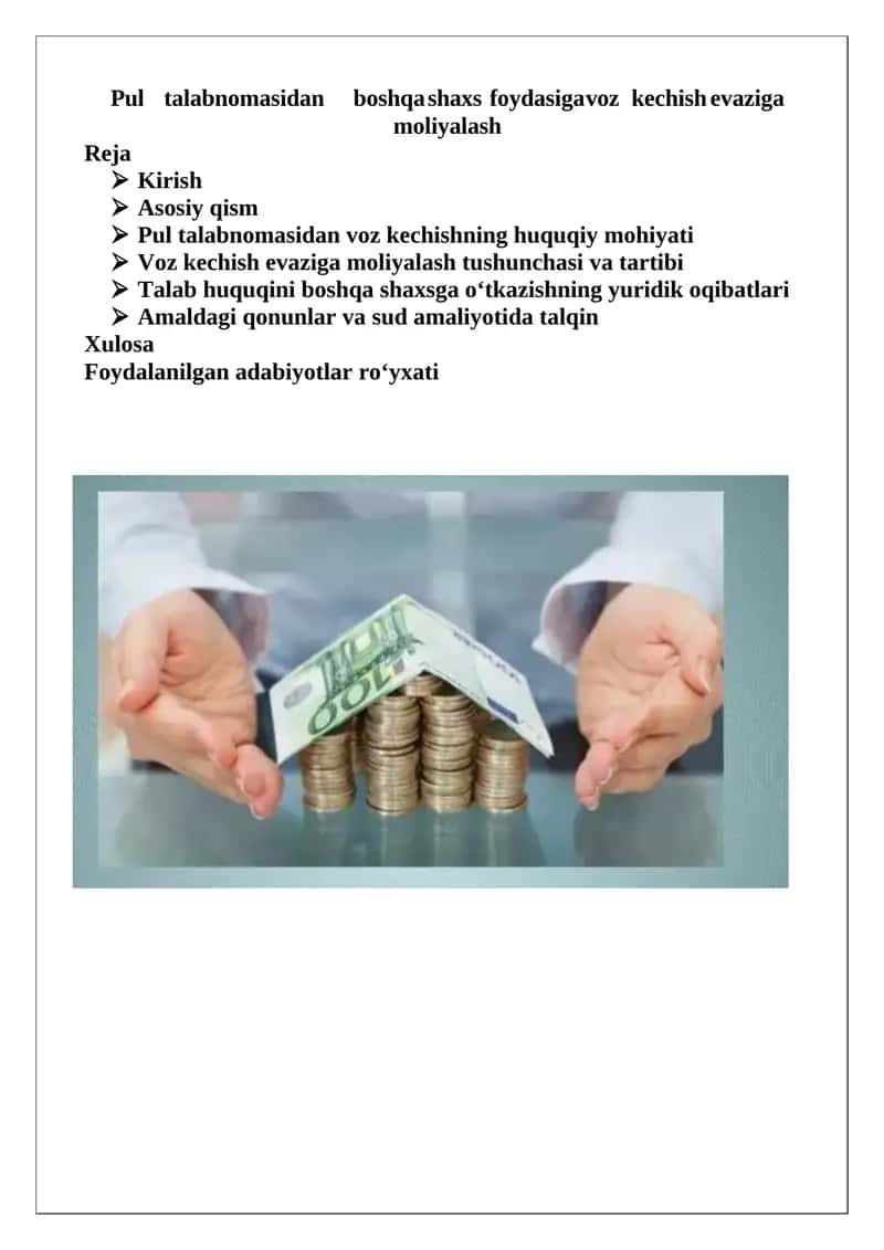 Pul talabnomasi 1