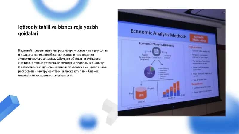 Iqtisodiy tahlil va biznes-reja yozish qoidalari 1