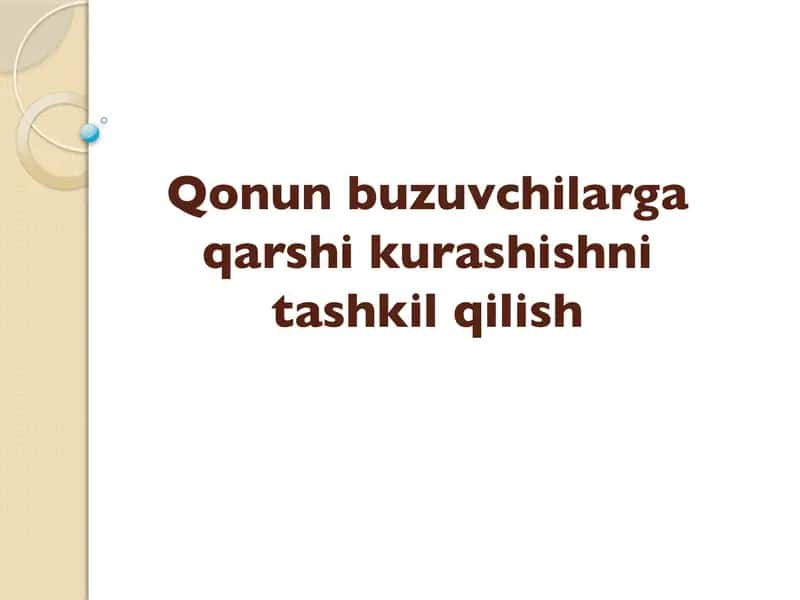 O‘zbekiston Respublikasi jinoiy qonunchiligi 1