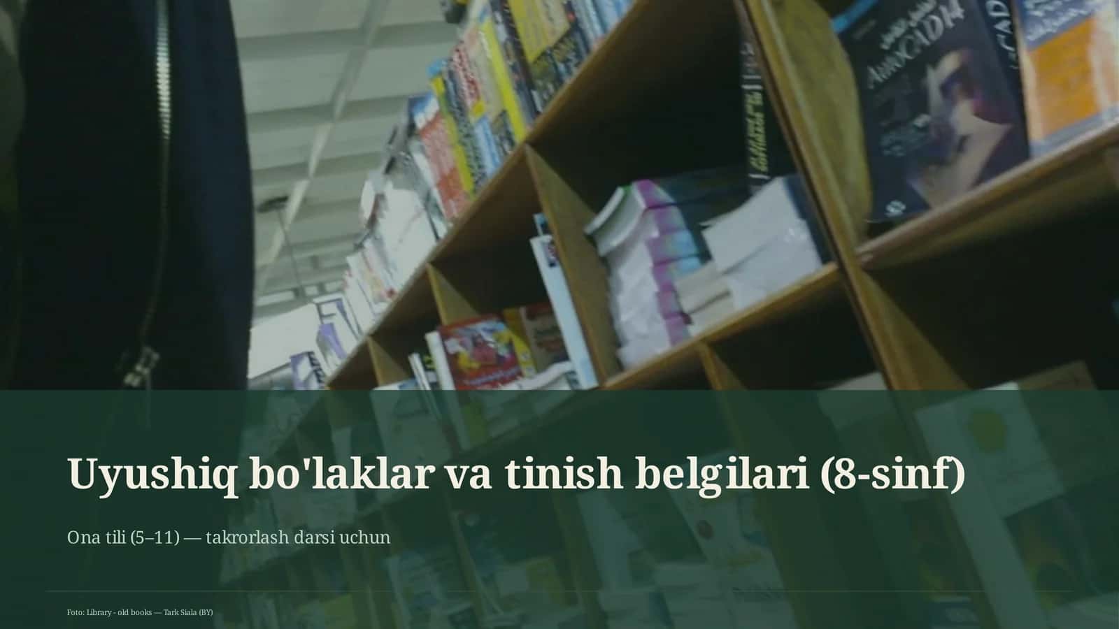 Uyushiq bo'laklar va tinish belgilari (8-sinf) 1