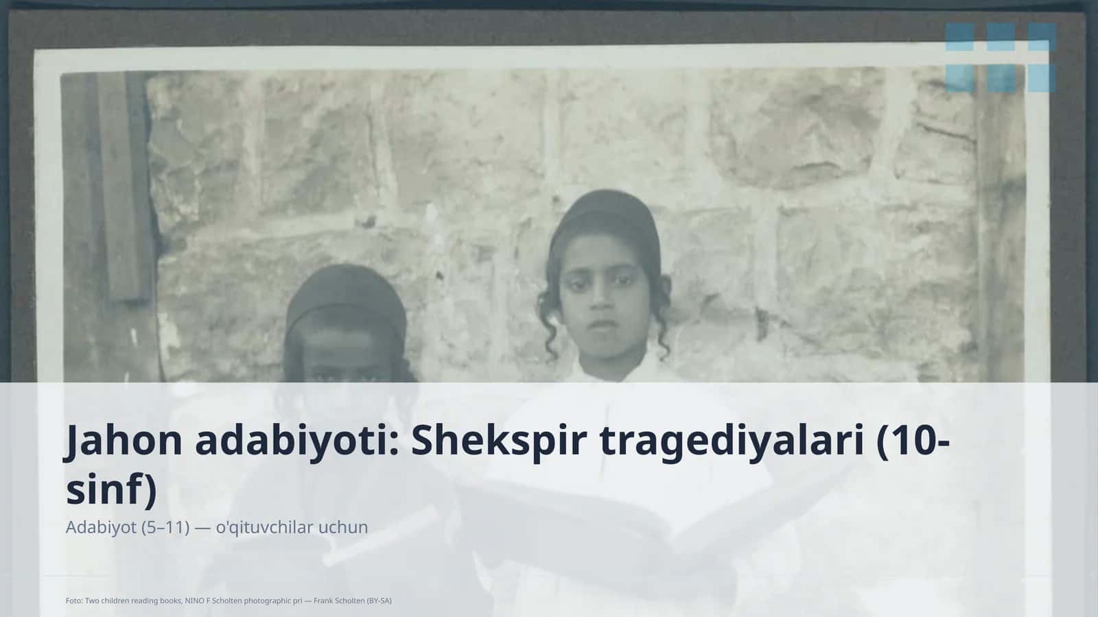 Shekspir tragediyalari (10-sinf) 1