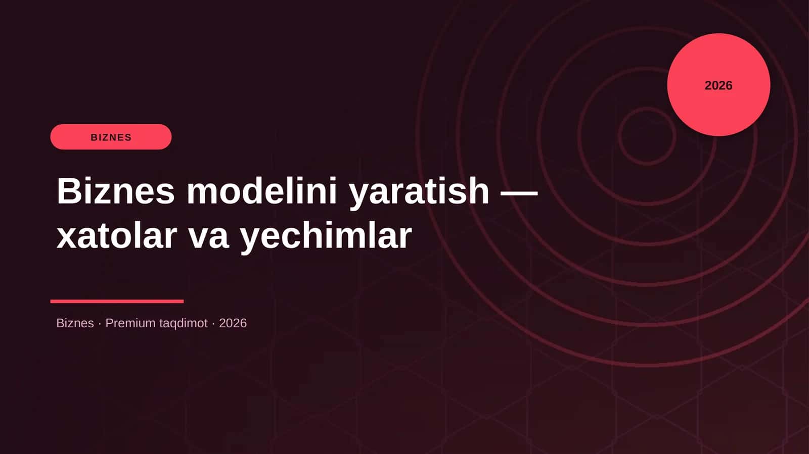 Biznes modelini yaratish — xatolar va yechimlar 1