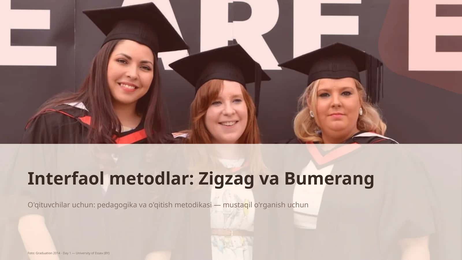 Interfaol metodlar: Zigzag va Bumerang 1