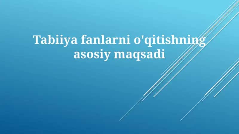 Tabiatshunoslik mohiyati 1
