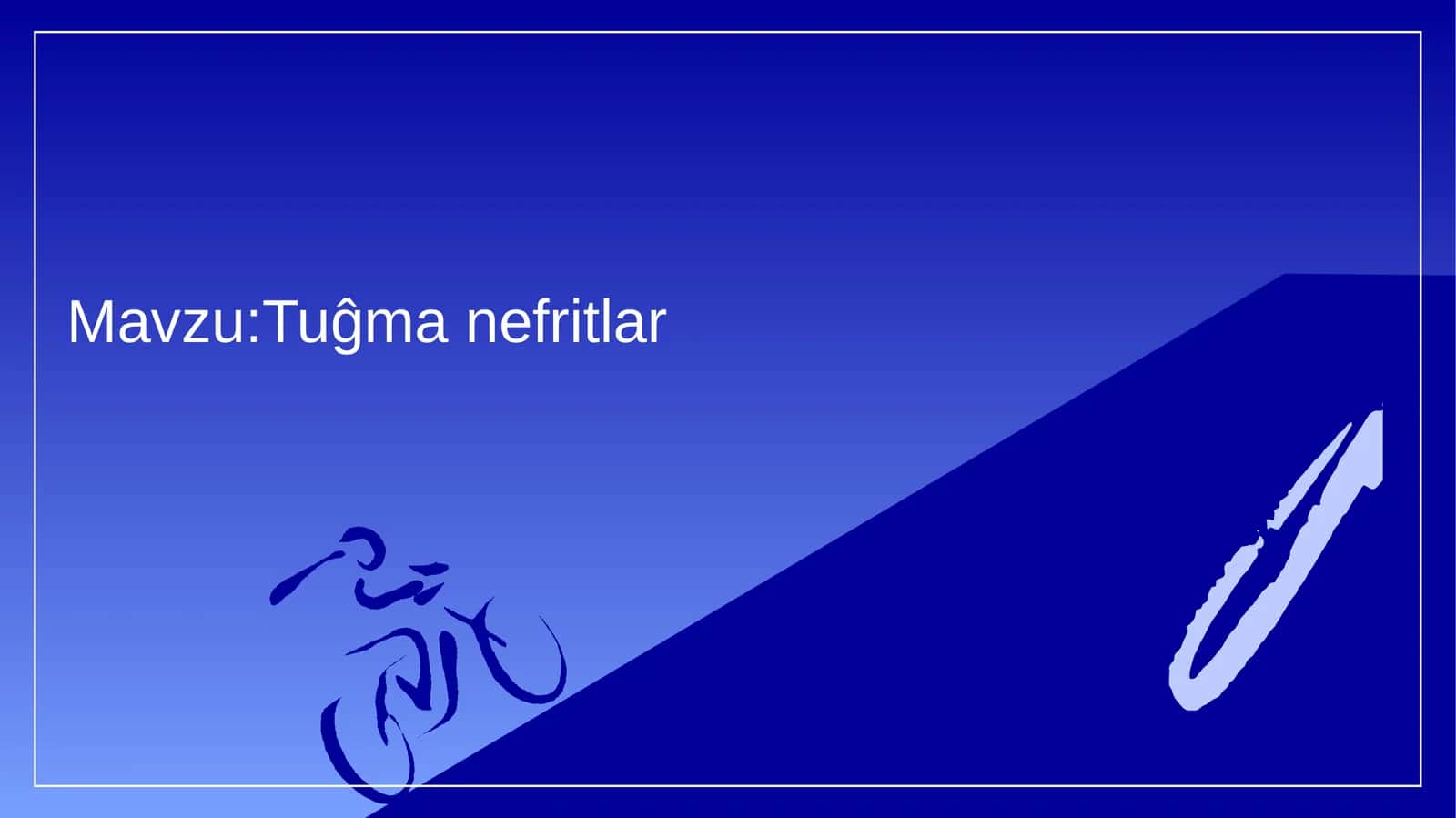 Tug'ma nefritlar 1