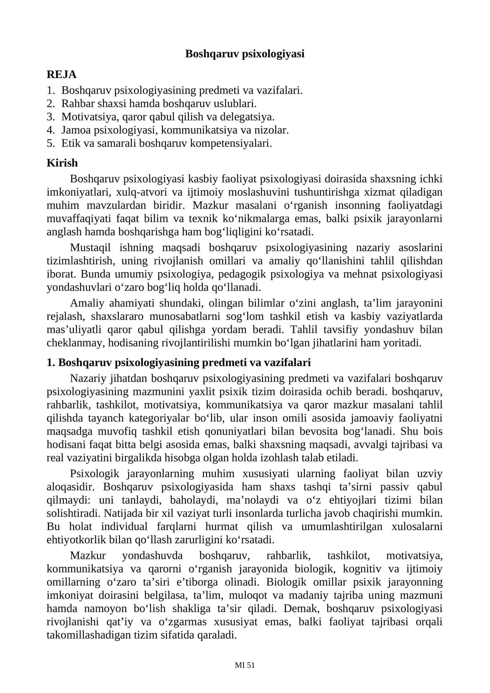 Boshqaruv psixologiyasi 1